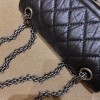 Chanel all black 2.55 small size leather bag