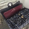 Chanel Double Flap Bag Medium Black Tweed Bag