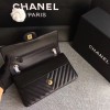 Chanel Calfskin Chevron Quilted 2.55 flap black bag 1112