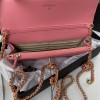 Chanel woc wallet on chain gold 19cm pink