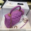 Chanel Coco Handle Purple Caviar Small Bag