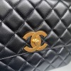 Chanel CF flapbag black lambskin 24k gold hardware medium bag