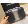Chanel Classic Black White Python Mini Bag