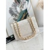 Chanel CF flapbag white 24k gold hardware large bag