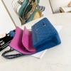 Chanel flap bag 2 tone blue bag 25cm