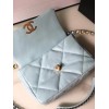 Chanel flap bag light blue 19 bag 26cm