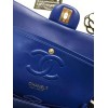 CHANEL 1112 Blue Medium Size 2.55 Lambskin Leather Flap Bag With Gold/Silver Hardware