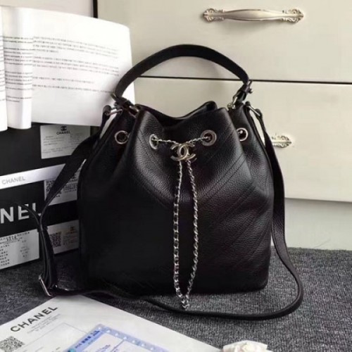 Chanel Original Calfskin Bucket Bag Balck A93597 VS09161