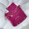Chanel hot pink leather tote shopping medium bag