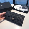 Chanel black caviar wallet