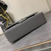 Chanel 1112 Gray medium size 2.55 caviar black gold
