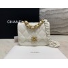 Chanel 19 mini white bag