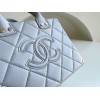 Chanel Vanity Case Calfskin Gray Bag