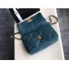 chanel 19 flap bag Turquoise