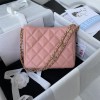 Chanel small tote bag pink leather AS3223