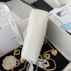 Chanel heart chain white lambskin bag