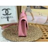 Chanel 22k Calfskin & Gold-Tone Metal Pink Bag