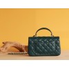 Chanel Top Handle gold hardware green lambskin mini bag