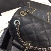 Chanel Grained Calfskin Black Backpack AS1371