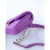 Chanel flap lampskin pearl purple bag