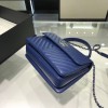 Chanel Trendy CC Blue V Quilter Top Handle Bag