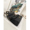 Chanel 2.55 Calfskin Flap Bag Charms 2021 in Black