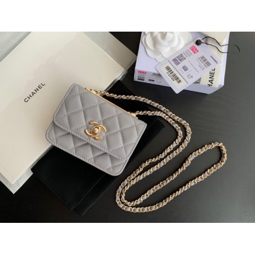 Chanel CC Trendy Mini Grey Bag