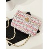 Chanel White Quilted Tweed New Classic Flap Bag