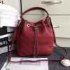 Top Chanel Original Calfskin Bucket Bag Red A93597 VS04761