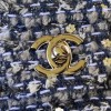 Chanel flap bag sequen blue 20cm AO112