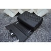 CHANEL 1112 Black Size 33cm Caviar Leather Flap Bag With Gold / Silver Hardware
