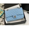 Chanel 22 tweed classic blue flap bag 25cm