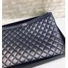 Chanel pouch lampskin silver hardware