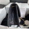 Chanel flap bag caviar leather gold hardware