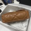 Chanel 19 Medium Handbag Lambskin Brown AS1160