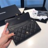 Chanel black caviar wallet