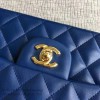 Classic Chanel Lambskin Flap Shoulder Bag Blue A01112 VS05712