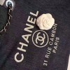 Chanel Navy Blue Canvas Large Deauville Shopping Bag A68046 VS01592