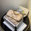 Chanel 19 Maxi-Quilted Fringe Canvas Pink Flap Bag