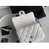 Chanel 22A Mini Caviar White Flap Bag