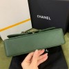 Chanel green caviar flap bag 25cm