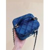 Chanel denim vanity comestic bag