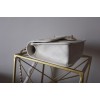 Chanel 22k Calfskin & Gold-Tone Metal White Bag