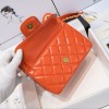 Chanel small shoulder bag in orange leather