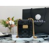 Chanel 19 case phone black leather