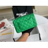 Chanel Caviar Green Silver Flap Bag 20cm