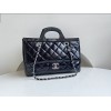 CHANEL Glazed Calfskin CC Delivery Small Tote Black