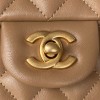 Chanel 22B Mini CF handle beige bag