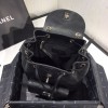 Chanel Grained Calfskin Black Backpack AS1371