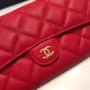 Chanel red caviar wallet